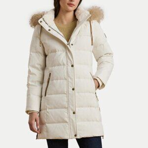 NWT Ralph Lauren Puffer Coat Large - Ecru cream white